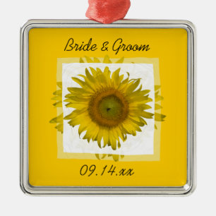 Yellow Sunflower Metalen Ornament