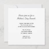 Yellow Sunflower Moederdag Brunch Kaart (Achterkant)