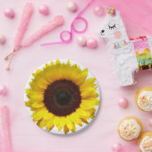 Yellow Sunflower Paper Picnic Party Birthday Bord (Feest)