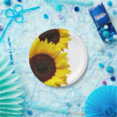 Yellow Sunflower Paper Picnic Party Birthday Bord (Feest)