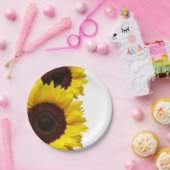 Yellow Sunflower Paper Picnic Party Birthday Bord (Feest)