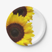 Yellow Sunflower Paper Picnic Party Birthday Bord (Voorkant)