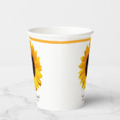 Yellow Sunflower Papieren Bekers (Rechts)