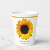 Yellow Sunflower Papieren Bekers (Voorkant)