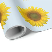Yellow Sunflower Pattern Country Birthday Cadeaupapier (Rol Hoek)