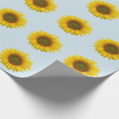 Yellow Sunflower Pattern Country Birthday Cadeaupapier (Hoek)