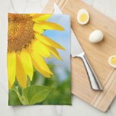Yellow Sunflower Persoonlijke benaming Theedoek (Quarter Fold)