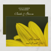 Yellow Sunflower Petals Engagement Party Kaart (Voorkant / Achterkant)