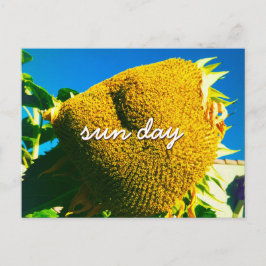 Yellow Sunflower Photo Sun Day Quote Script Briefkaart