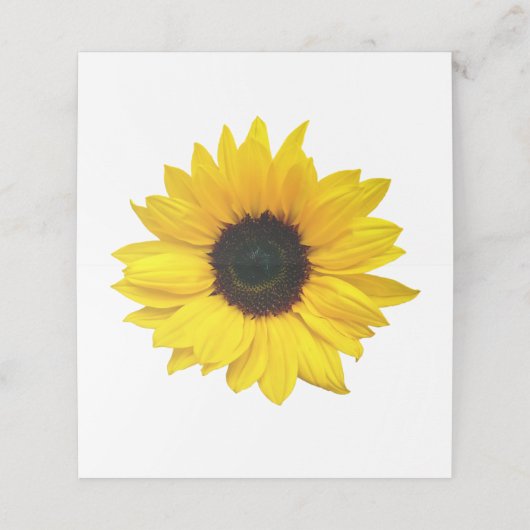 Yellow Sunflower Plaatskaartje (Buitenkant ongevouwen)
