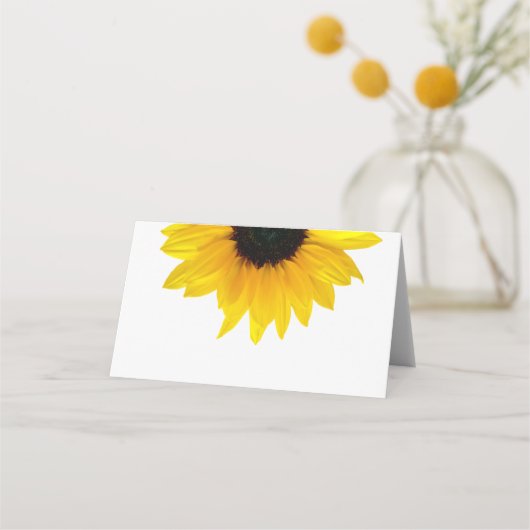 Yellow Sunflower Plaatskaartje (Achterkant)