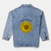 Yellow Sunflower Plant Manager Denim Jacket (Achterkant)