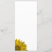 Yellow Sunflower Quinceañera Menu (Achterkant)