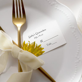Yellow Sunflower Quinceanera Place card Plaatskaartje