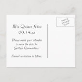 Yellow Sunflower Quinceanera Save the Date Aankondigingskaart (Achterkant)