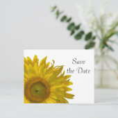 Yellow Sunflower Quinceanera Save the Date Aankondigingskaart (Staand voorkant)