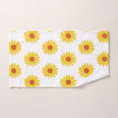 Yellow Sunflower Retro Y2K-patroon Bad Handdoek (Handdoek)