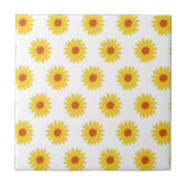 Yellow Sunflower  Retro Y2K-patroon Tegeltje (Voorkant)