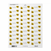Yellow Sunflower Return-adres Etiket (Full Sheet)