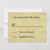 Yellow Sunflower RSVP Weddenschapkaart (Achterkant)