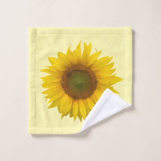 Yellow Sunflower Rustic Land Bad Handdoek (Wasdoekje)