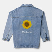 Yellow Sunflower Rustic Land Denim Jacket (Achterkant)