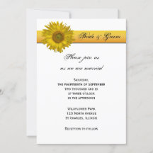 Yellow Sunflower Stripe Wedding