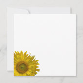 Yellow Sunflower Stripe Wedding Kaart (Achterkant)