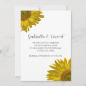 Yellow Sunflower Summer Weddenschap Save the Date (Voorkant)