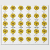 Yellow Sunflower Sweet 16 Birthday Cadeaupapier (Vlak)