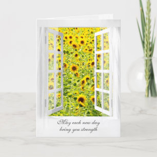 Yellow Sunflower Sympathiekaart Kaart