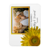 Yellow Sunflower Weddenschap Net getrouwd Foto Magneet (Verticaal)