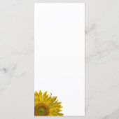 Yellow Sunflower Wedding Menu (Achterkant)