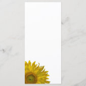 Yellow Sunflower Wedding Programme Programmakaart (Achterkant)