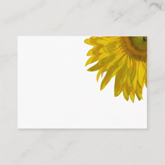 Yellow Sunflower Wedding RSVP-reactiekaart Informatiekaartje (Achterkant)