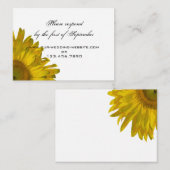 Yellow Sunflower Wedding RSVP-reactiekaart Informatiekaartje (Voorkant / Achterkant)