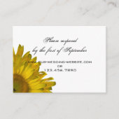 Yellow Sunflower Wedding RSVP-reactiekaart Informatiekaartje (Voorkant)