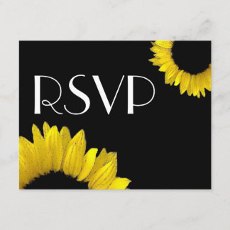 Yellow Sunflower Wedding RSVP-reactiekaart RSVP Kaartje