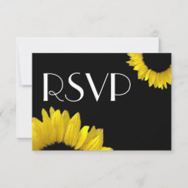 Yellow Sunflower Wedding RSVP-reactiekaart RSVP Kaartje