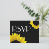 Yellow Sunflower Wedding RSVP-reactiekaart RSVP Kaartje (Staand voorkant)