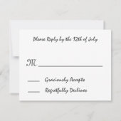 Yellow Sunflower Wedding RSVP-reactiekaart RSVP Kaartje (Achterkant)