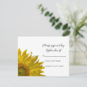 Yellow Sunflower Wedding RSVP-reactiekaart RSVP Kaartje (Staand voorkant)