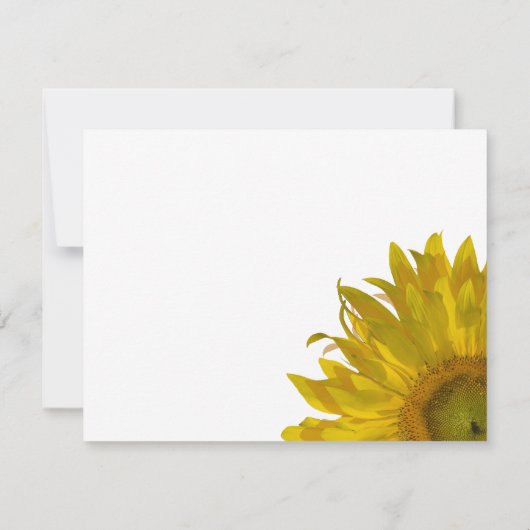 Yellow Sunflower Wedding RSVP-reactiekaart RSVP Kaartje (Achterkant)
