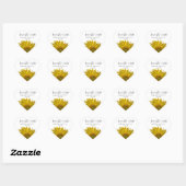 Yellow Sunflower Wedding Save the Date Hart Sticker (Vel)