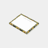 Yellow Sunflowers Floral Pattern Voeg Jouw naam to Post-it® Notes (Schuin)
