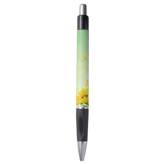 Yellow Sunflowers Flowers Spring Floral Beautiful Pen (Voorkant Verticaal)