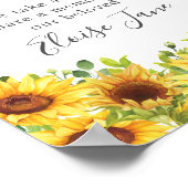 Yellow Sunflowers Memorial Funeral Deel een herinn Poster (Hoek)