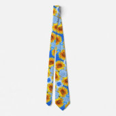 Yellow Sunflowers Summer Neck Tie Stropdas (Achterkant)