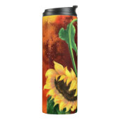 Yellow Sunflowers Thermal Tumbler Thermosbeker (Gedraaid links)