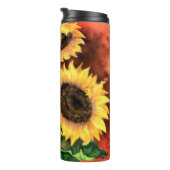 Yellow Sunflowers Thermal Tumbler Thermosbeker (Geroteerd rechts)